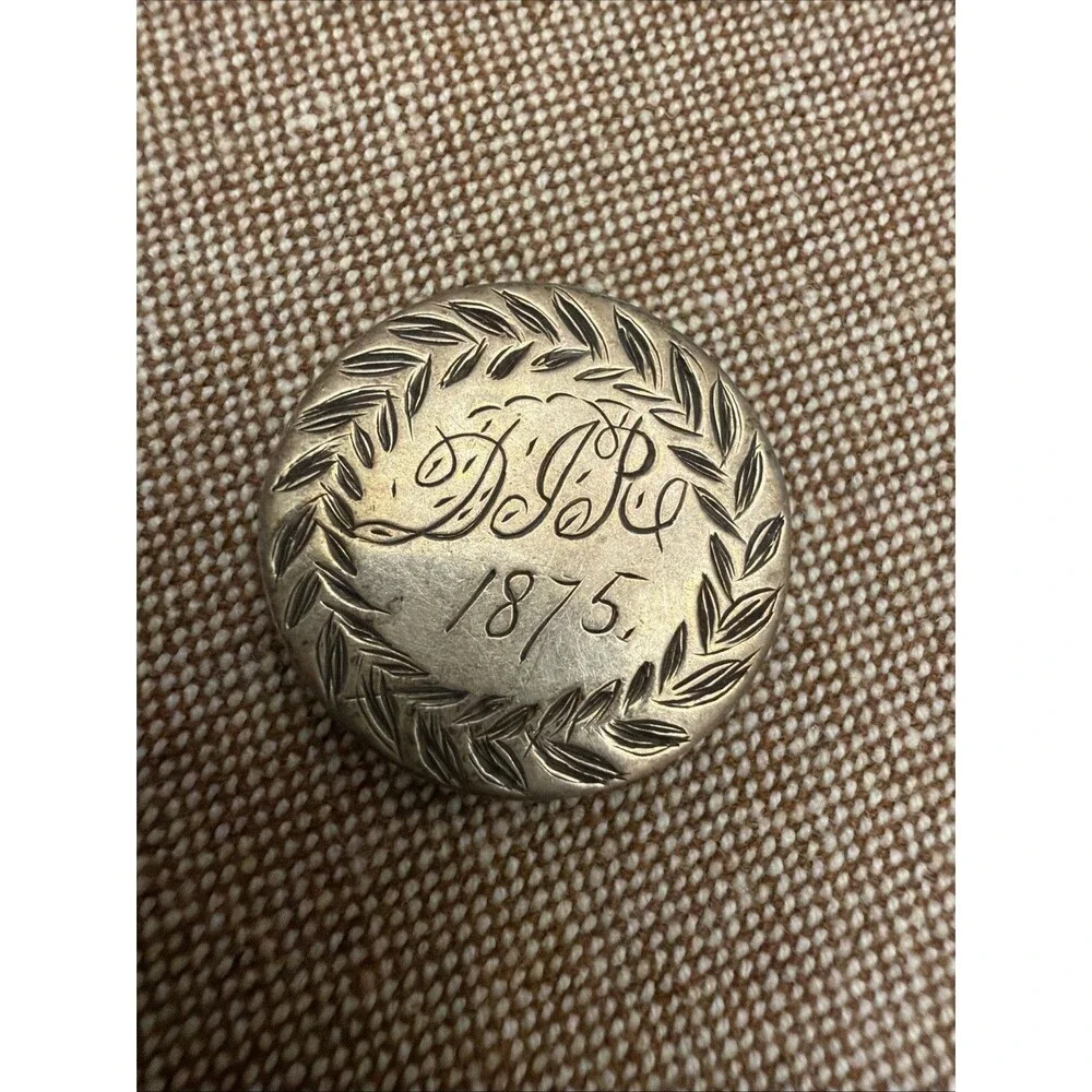 1875 Love Token Fancy Engraved Quarter And Half Dime